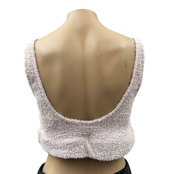 Gilly Hicks Cozy Knit‎ Square Neck Brallete Low Back In Light Pink Medium - Picture 2 of 8